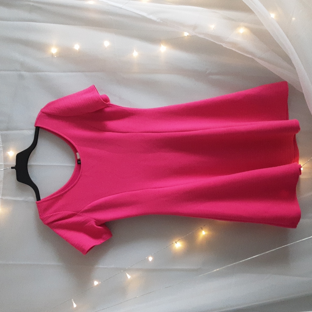 Hot pink flowy dress
